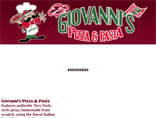 Tablet Screenshot of giovannispizzas.com